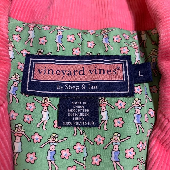 EUC Vineyard Vines Corduroy Pink Preppy Lined Blazer L - Picture 6 of 6